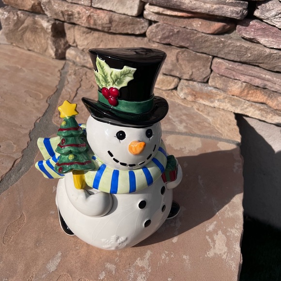 Christmas cookie jar snowman by Fritz and Floyd - Picture 7 of 16